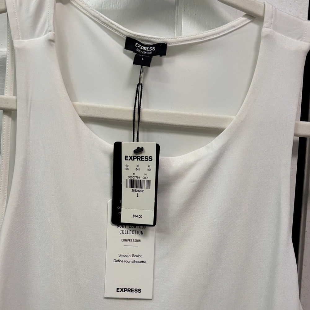Express Ivory Sleeveless Bodysuit
